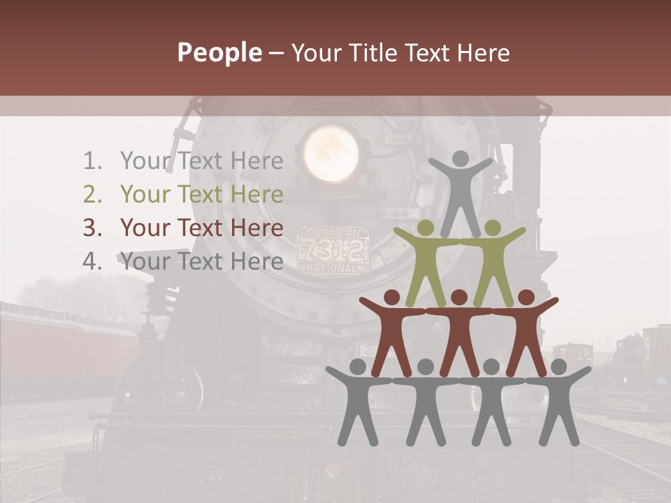 Track Coal Steam PowerPoint Template