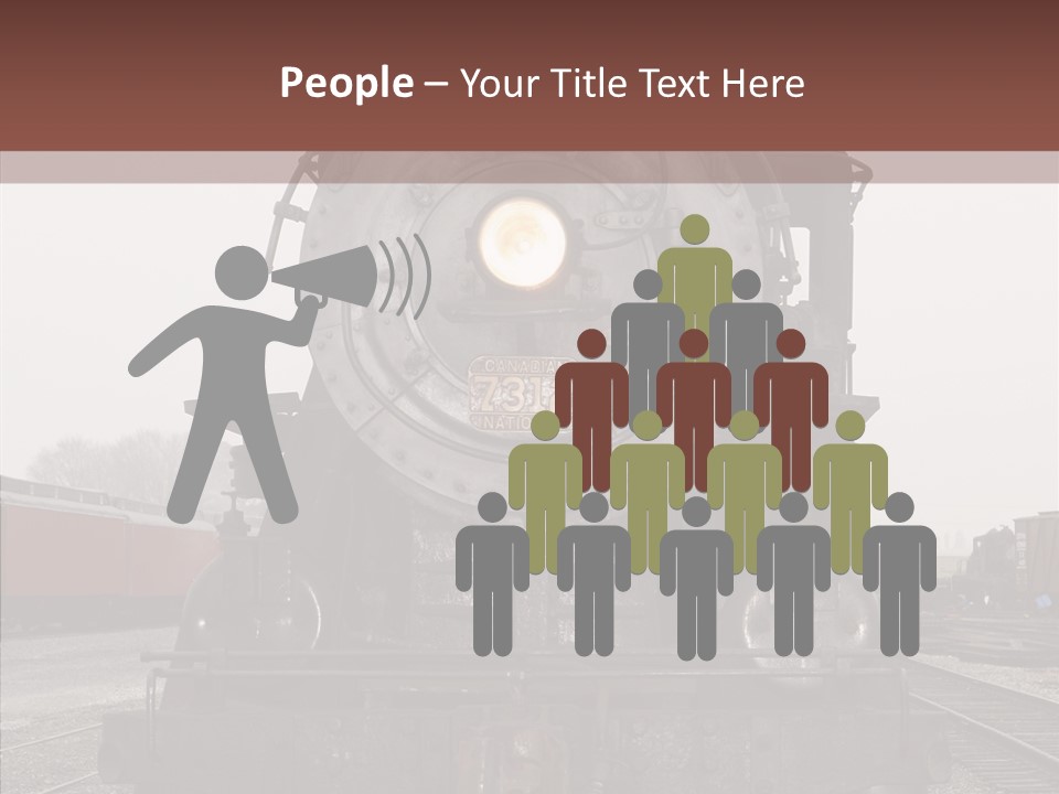 Track Coal Steam PowerPoint Template