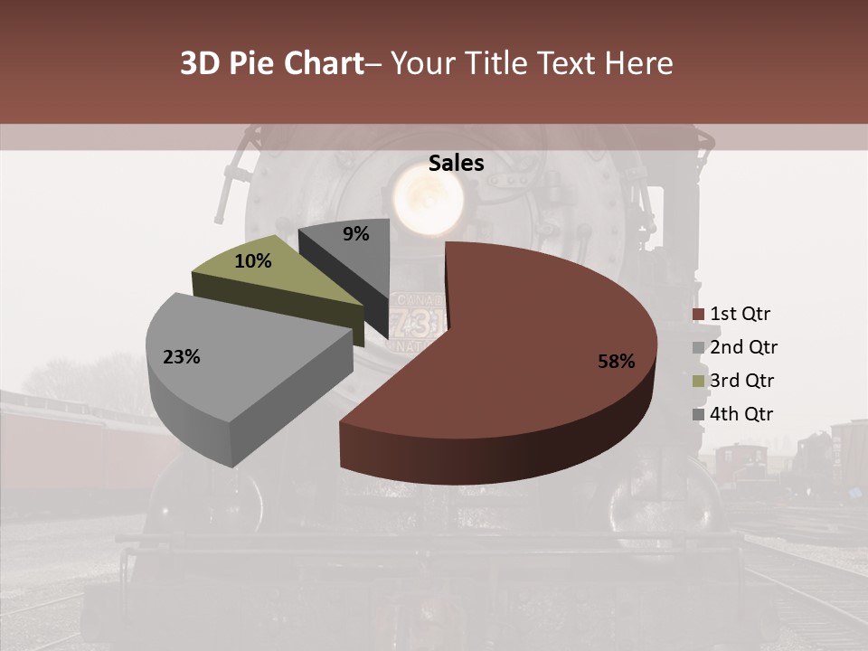 Track Coal Steam PowerPoint Template