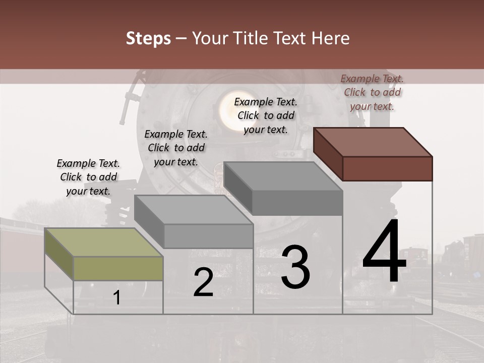 Track Coal Steam PowerPoint Template