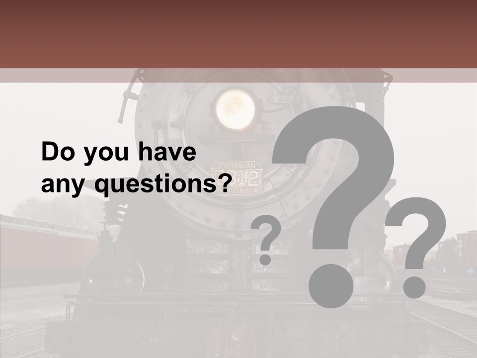 Track Coal Steam PowerPoint Template