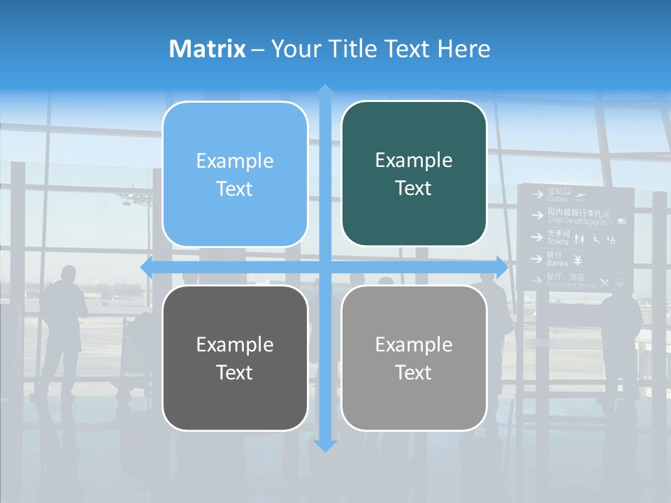 Metal Arrival Blue PowerPoint Template