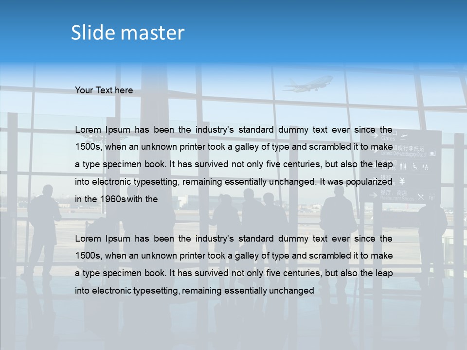Metal Arrival Blue PowerPoint Template