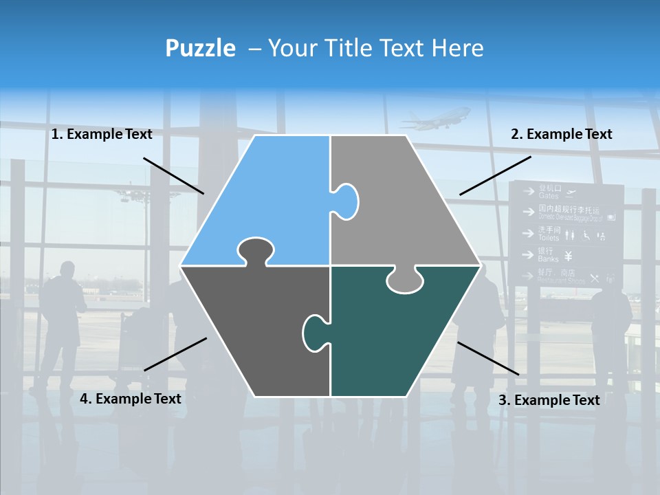 Metal Arrival Blue PowerPoint Template