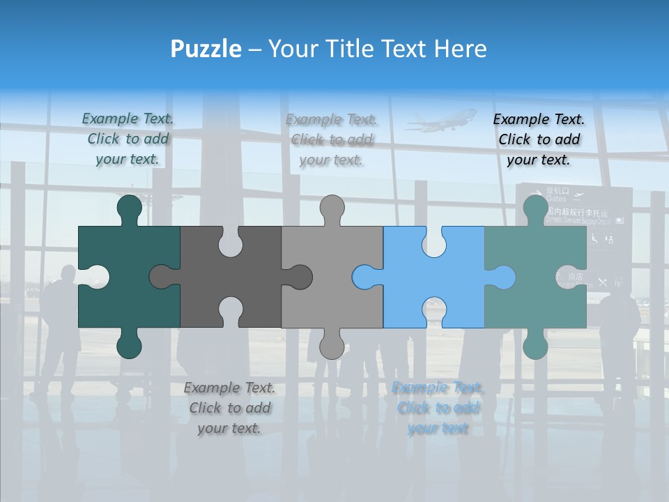 Metal Arrival Blue PowerPoint Template