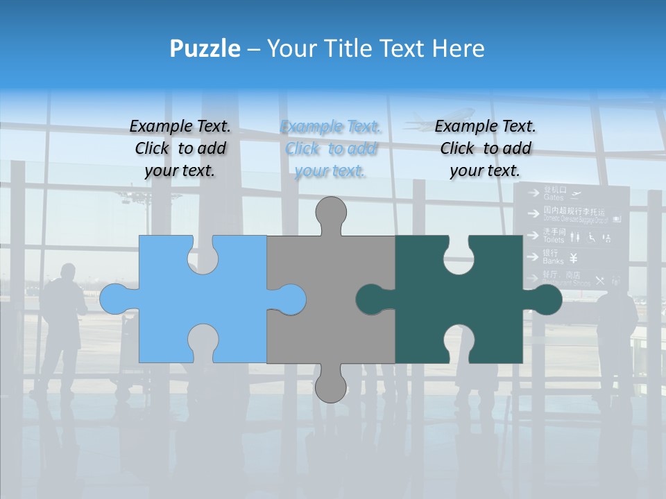 Metal Arrival Blue PowerPoint Template