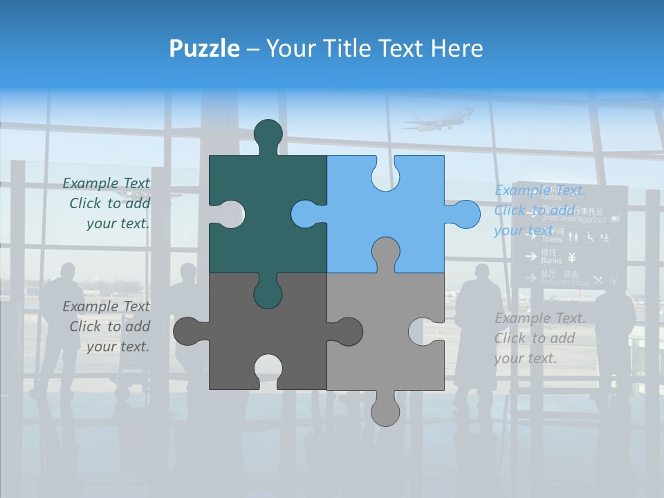 Metal Arrival Blue PowerPoint Template