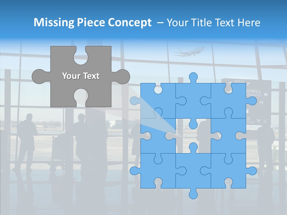 Metal Arrival Blue PowerPoint Template