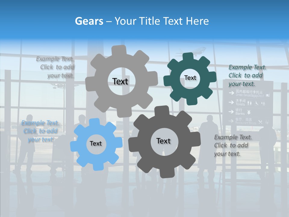 Metal Arrival Blue PowerPoint Template