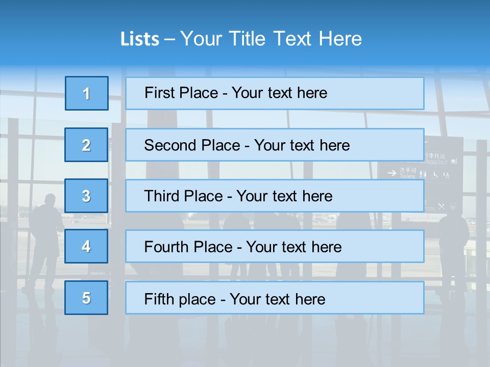 Metal Arrival Blue PowerPoint Template
