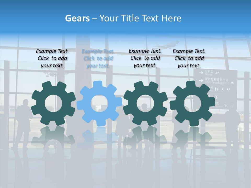 Metal Arrival Blue PowerPoint Template