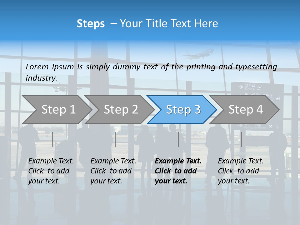 Metal Arrival Blue PowerPoint Template