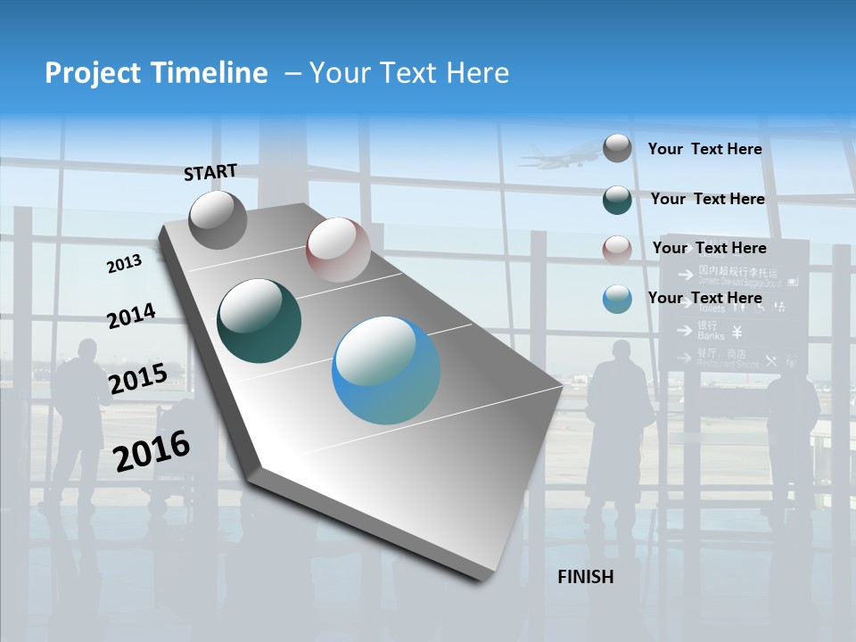 Metal Arrival Blue PowerPoint Template