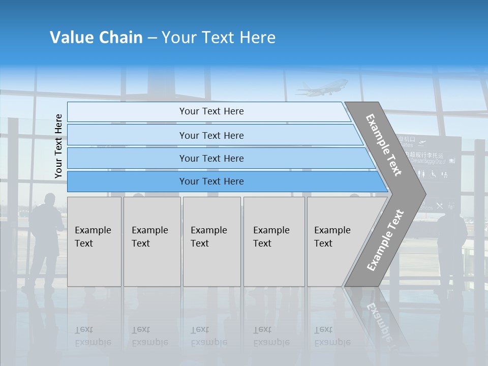 Metal Arrival Blue PowerPoint Template