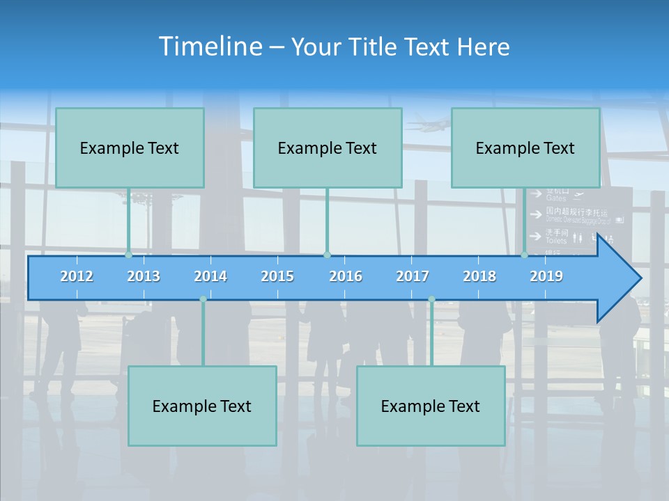 Metal Arrival Blue PowerPoint Template