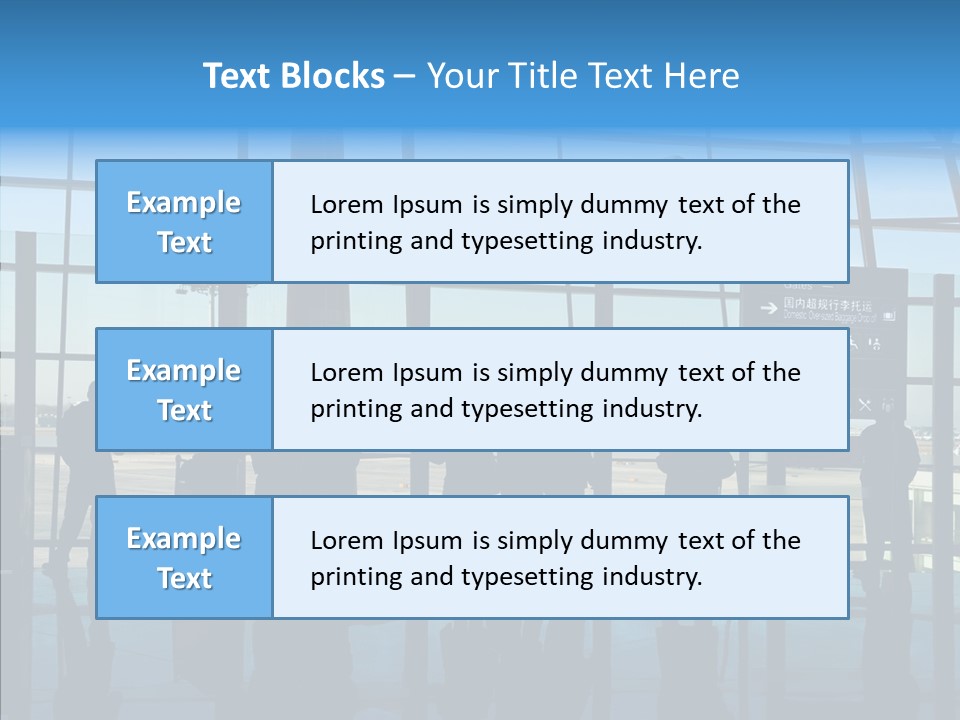 Metal Arrival Blue PowerPoint Template