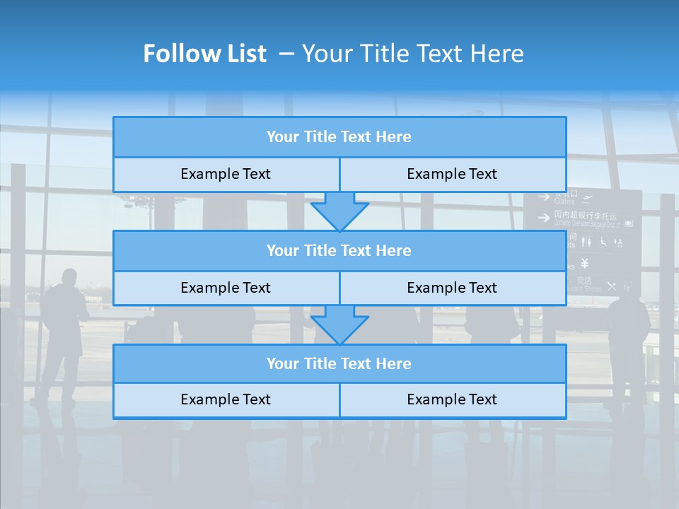 Metal Arrival Blue PowerPoint Template