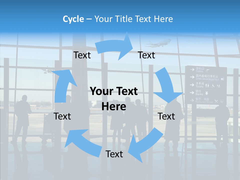 Metal Arrival Blue PowerPoint Template