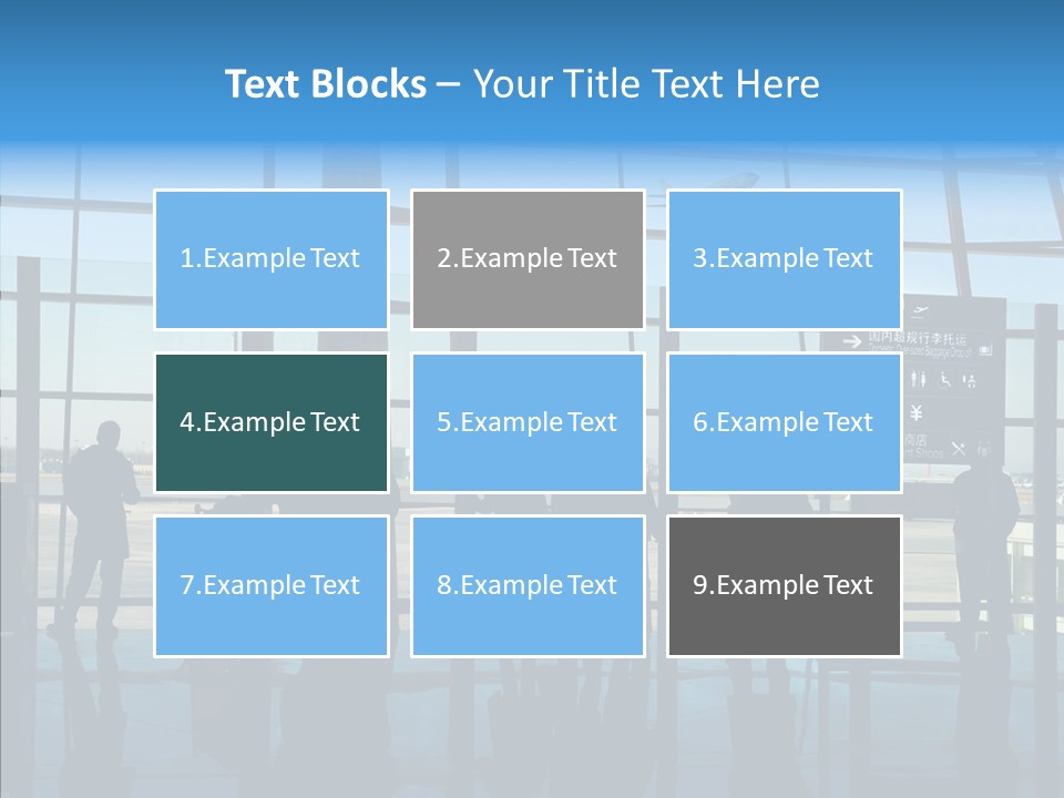Metal Arrival Blue PowerPoint Template