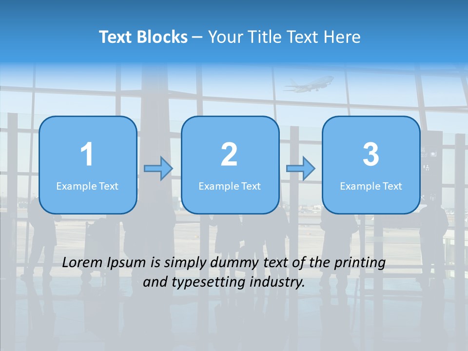 Metal Arrival Blue PowerPoint Template