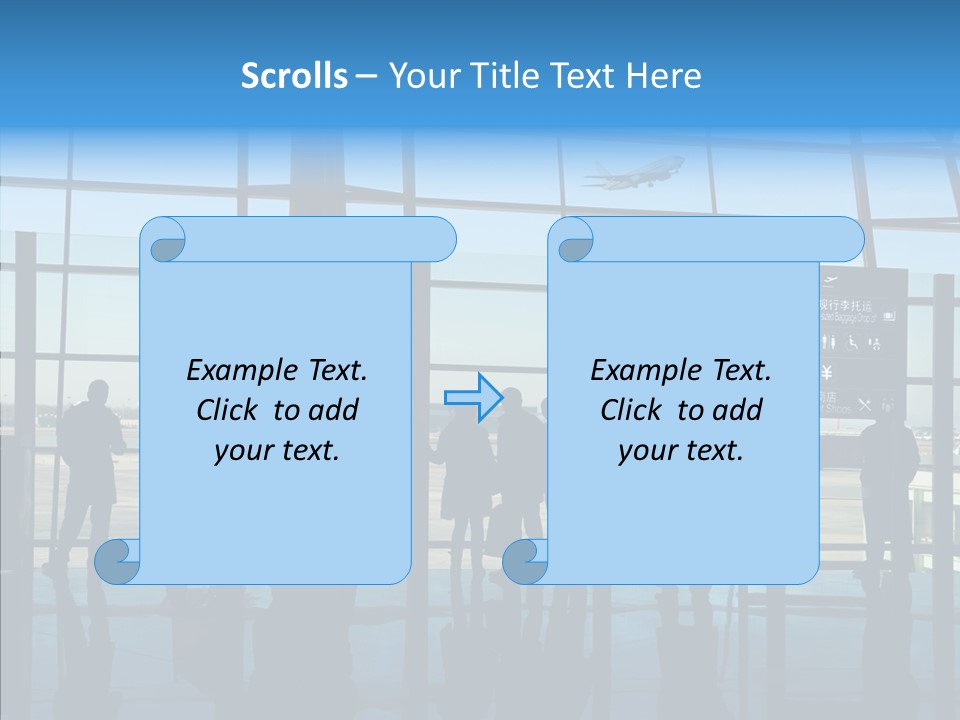 Metal Arrival Blue PowerPoint Template