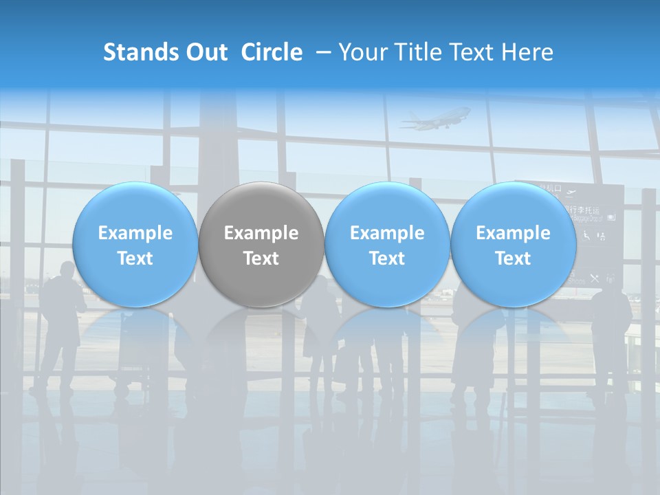 Metal Arrival Blue PowerPoint Template