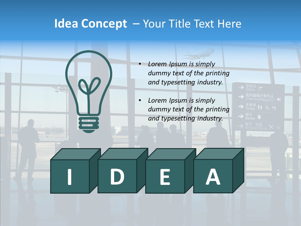 Metal Arrival Blue PowerPoint Template