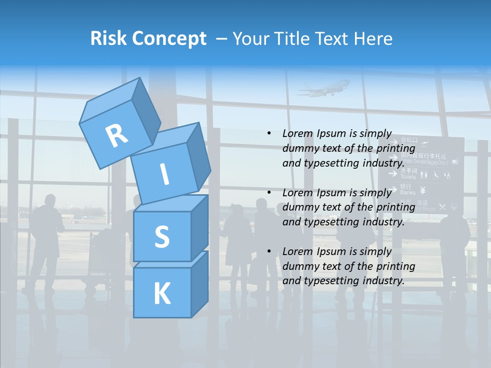 Metal Arrival Blue PowerPoint Template