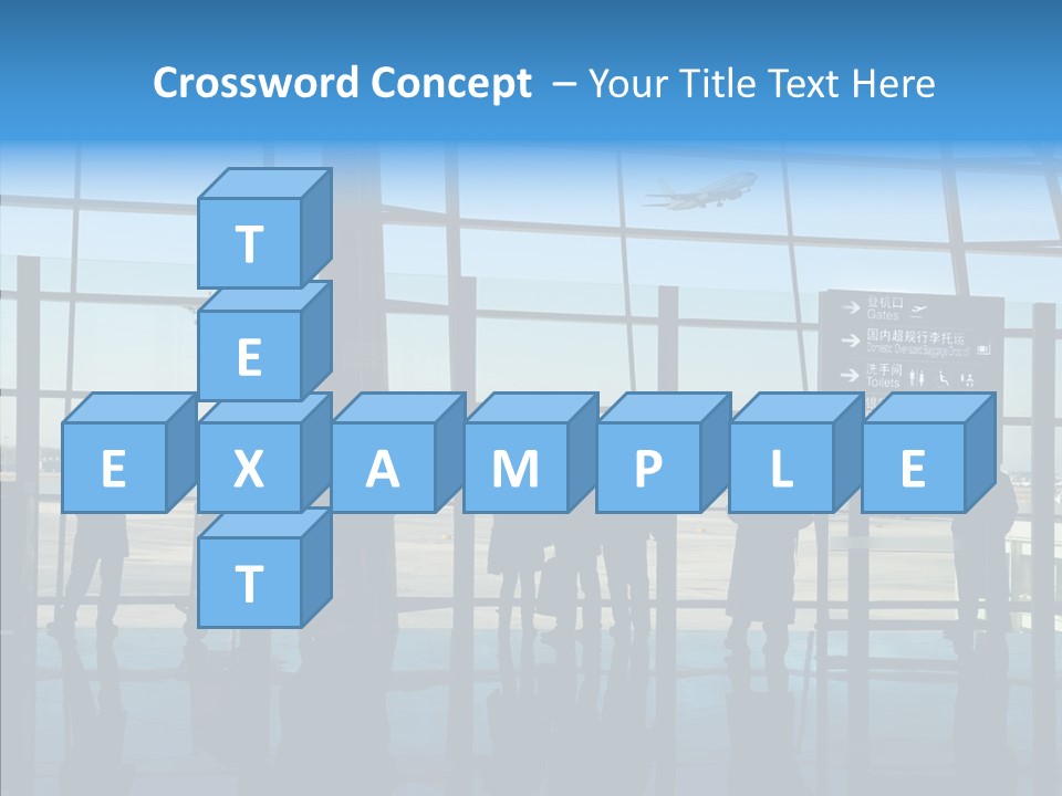 Metal Arrival Blue PowerPoint Template