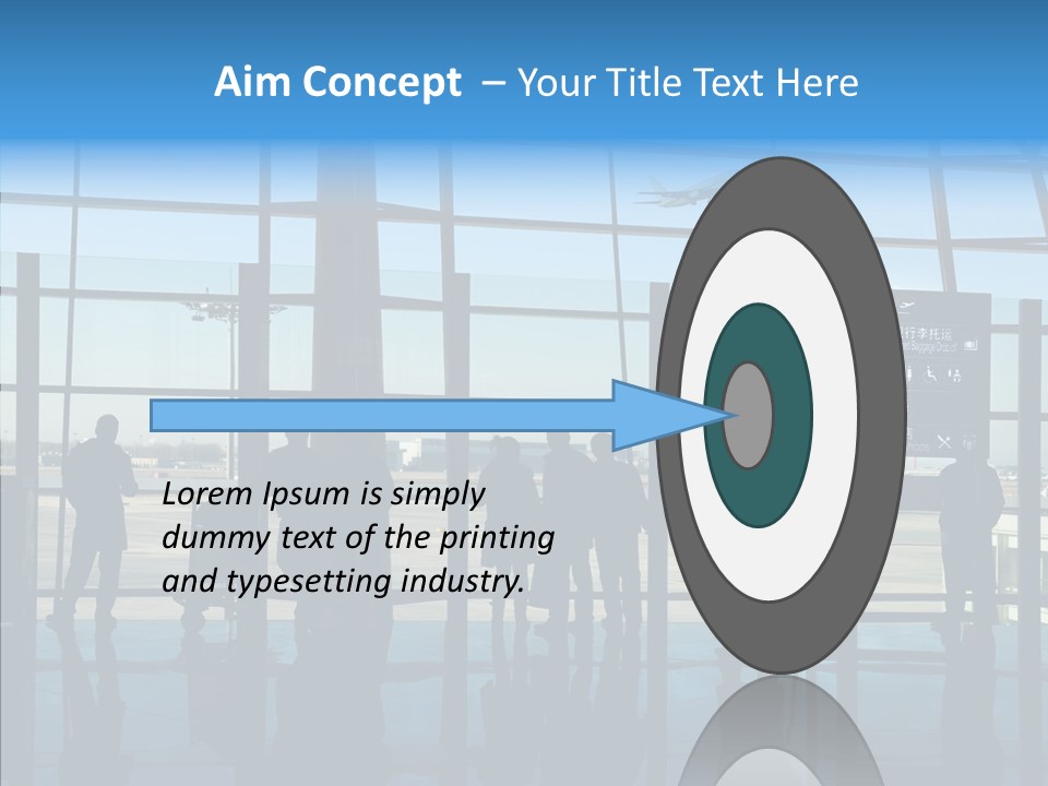 Metal Arrival Blue PowerPoint Template