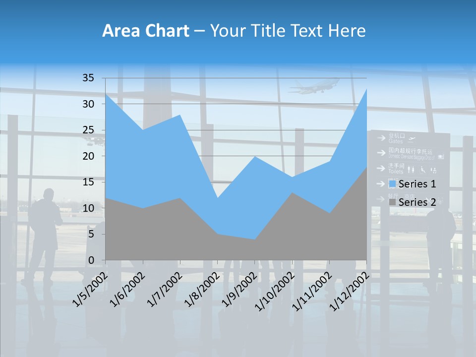 Metal Arrival Blue PowerPoint Template