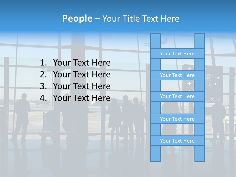Metal Arrival Blue PowerPoint Template