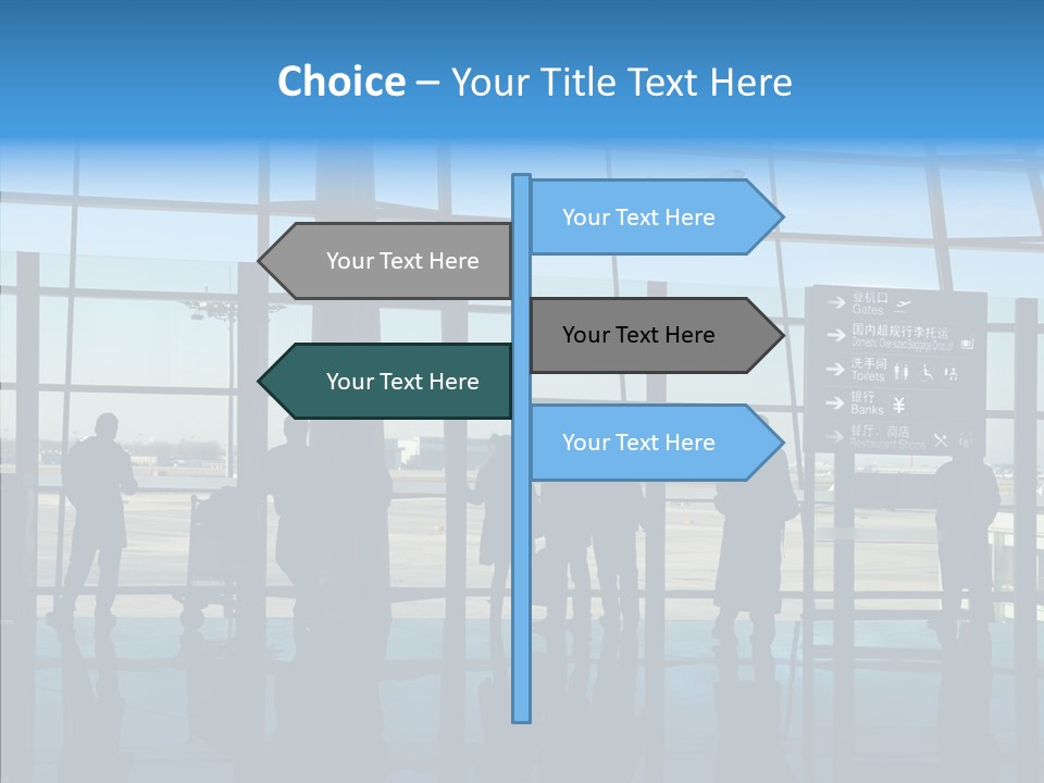 Metal Arrival Blue PowerPoint Template