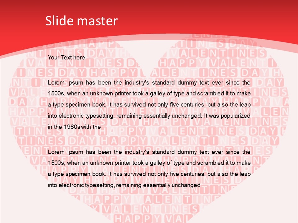 Isolated Valentine Vector PowerPoint Template