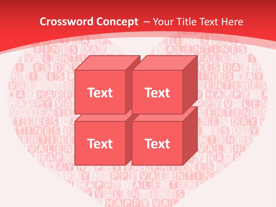 Isolated Valentine Vector PowerPoint Template