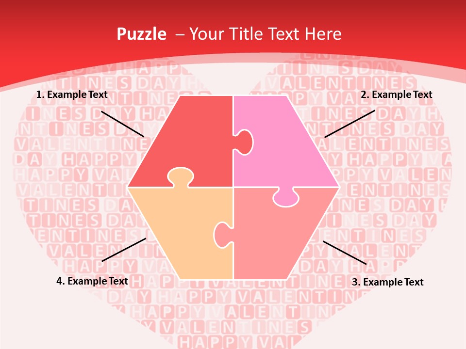 Isolated Valentine Vector PowerPoint Template