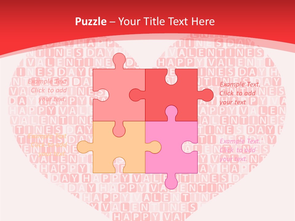 Isolated Valentine Vector PowerPoint Template