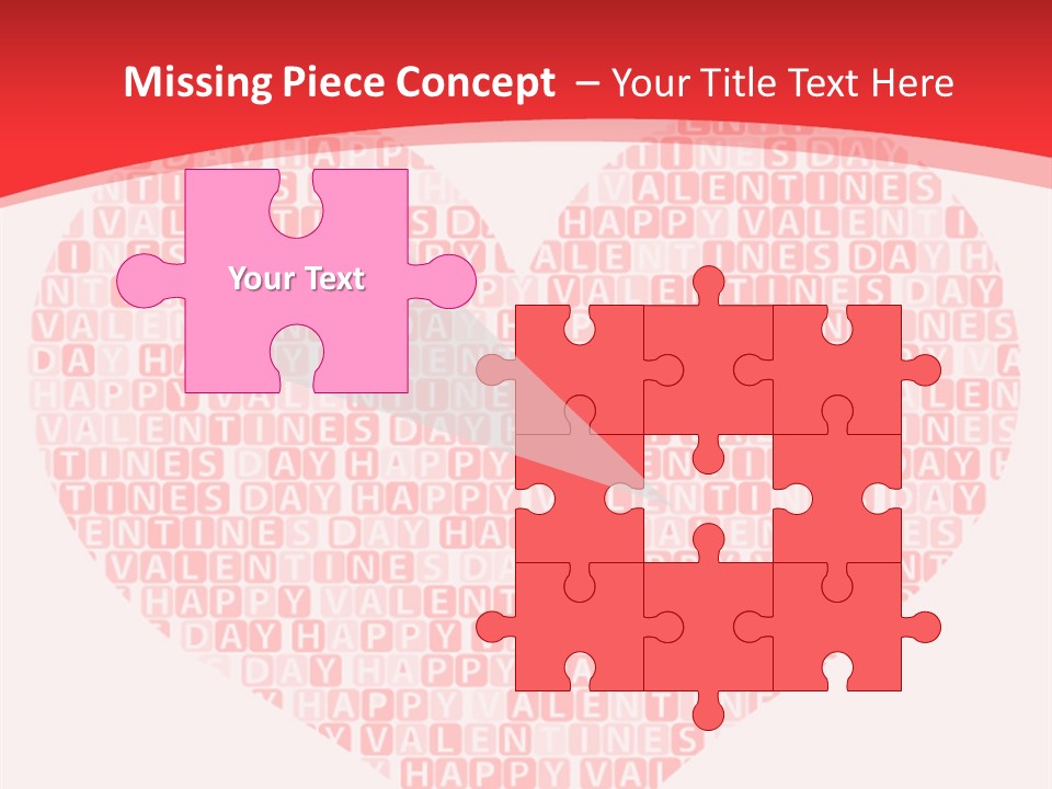 Isolated Valentine Vector PowerPoint Template