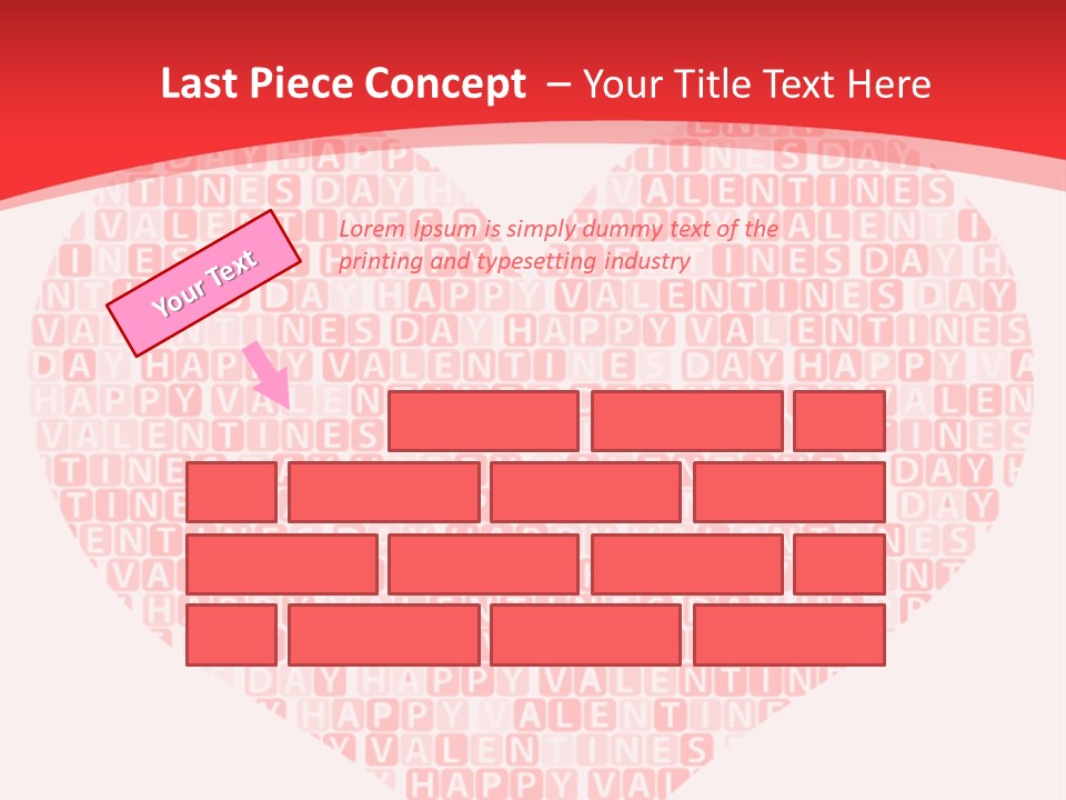 Isolated Valentine Vector PowerPoint Template