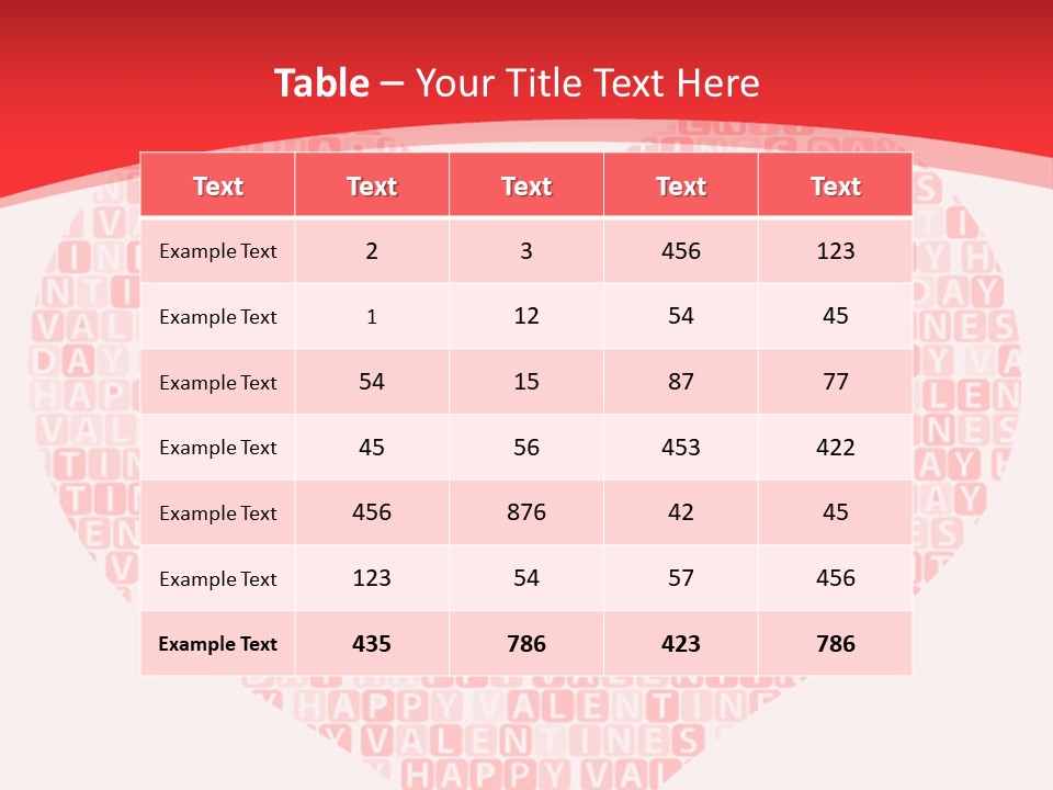 Isolated Valentine Vector PowerPoint Template