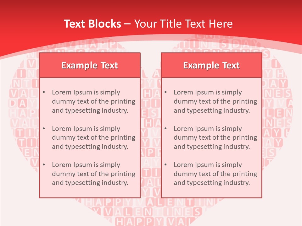 Isolated Valentine Vector PowerPoint Template