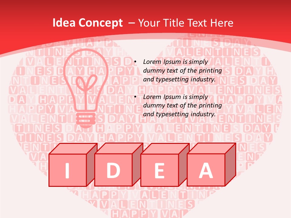 Isolated Valentine Vector PowerPoint Template