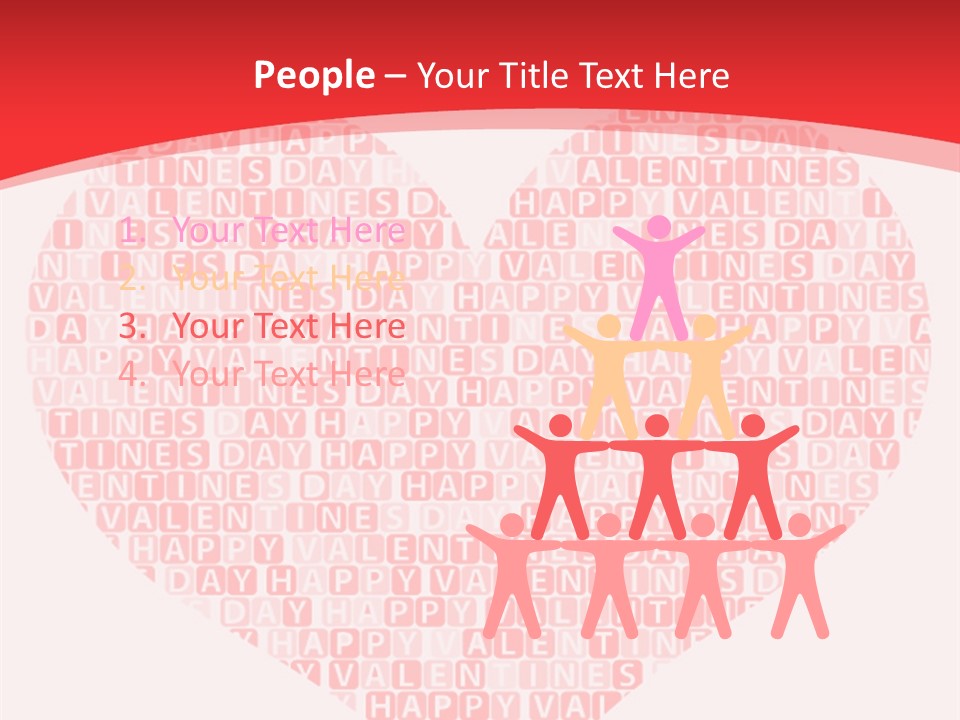 Isolated Valentine Vector PowerPoint Template