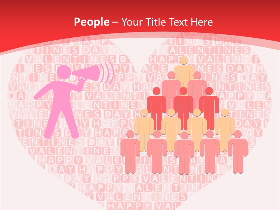 Isolated Valentine Vector PowerPoint Template