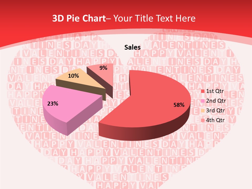 Isolated Valentine Vector PowerPoint Template