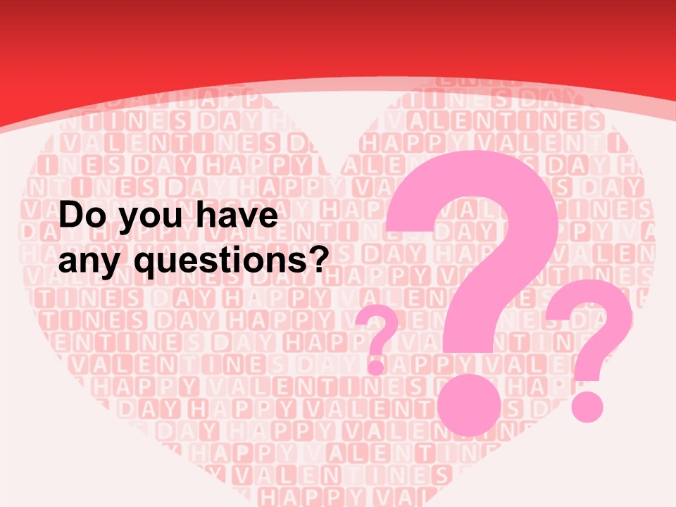 Isolated Valentine Vector PowerPoint Template