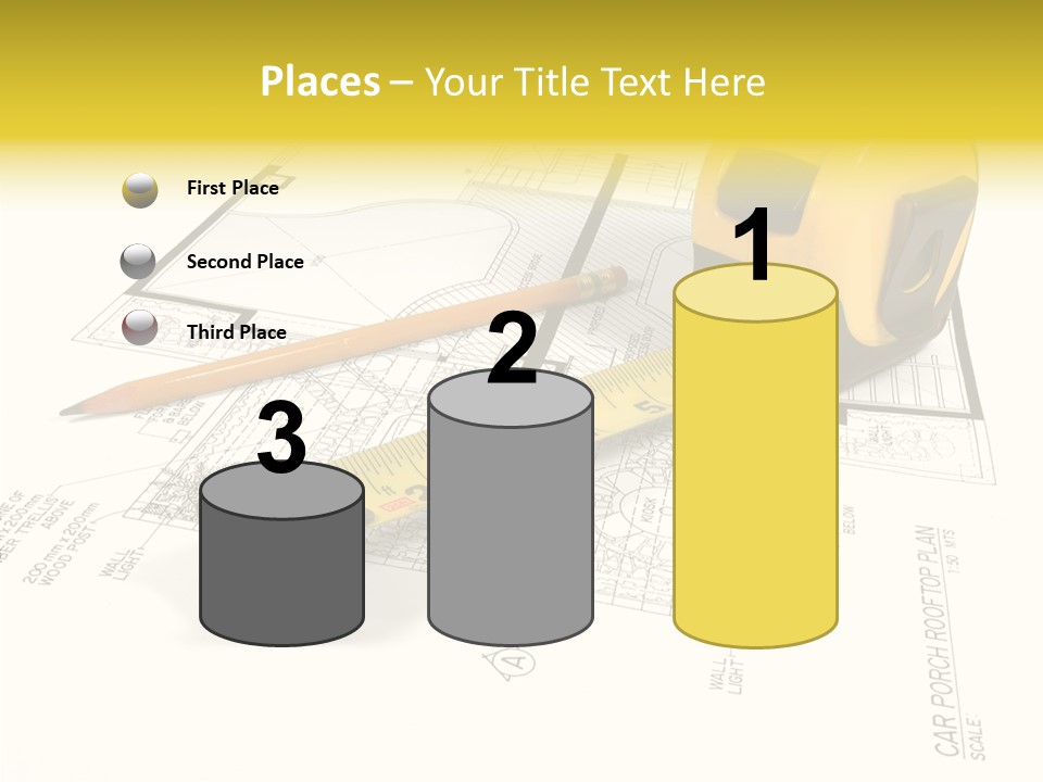 Tape Engineering Ruler PowerPoint Template