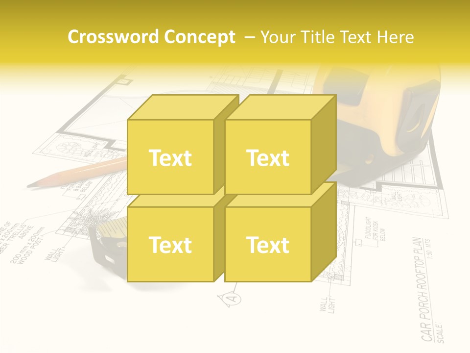 Tape Engineering Ruler PowerPoint Template