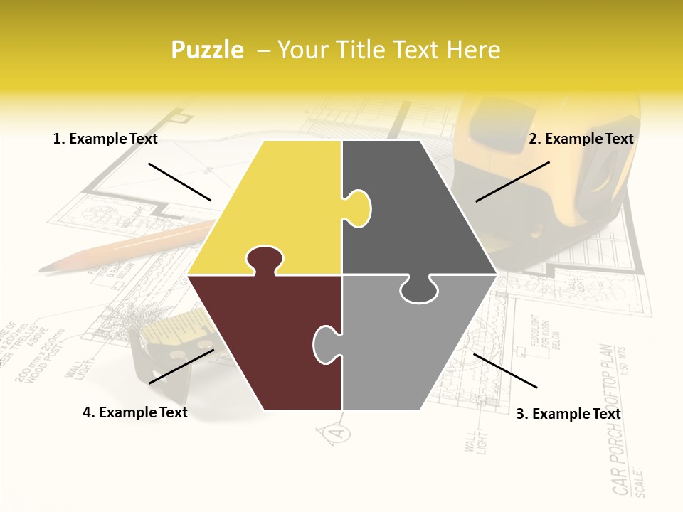 Tape Engineering Ruler PowerPoint Template