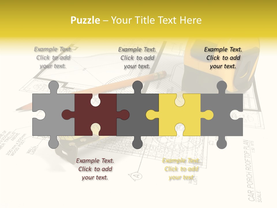 Tape Engineering Ruler PowerPoint Template